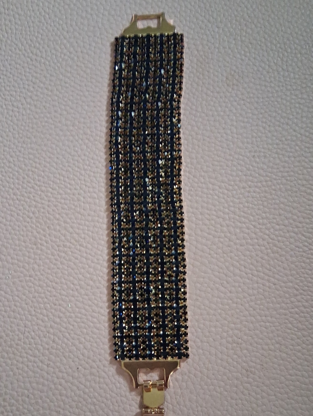 Beaded Black and Gold Statement Bracelet - Women Accessories